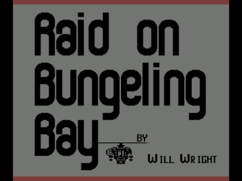Title Screen of Raid on Bungeling Bay for Commodore 64